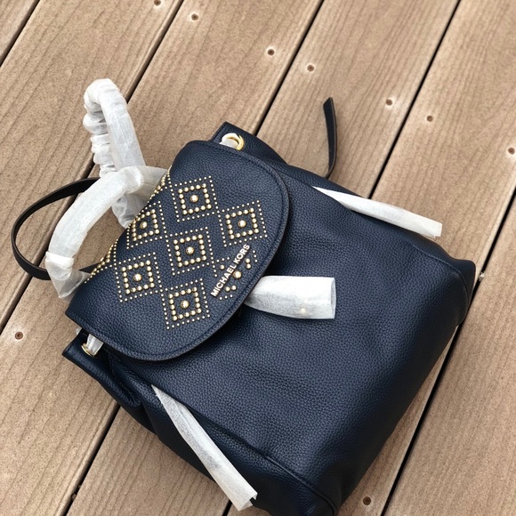 NWT Michael Kors studded leather backpack - Picture 6 of 8